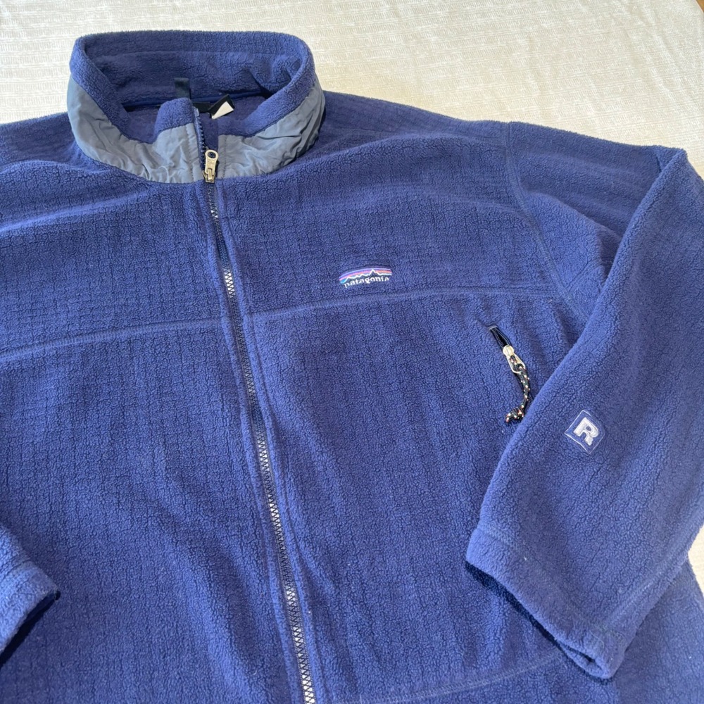 Patagonia R3 Regulator Fleece Jacket Navy Blue Full Zip Polartec 25301 XXL USA